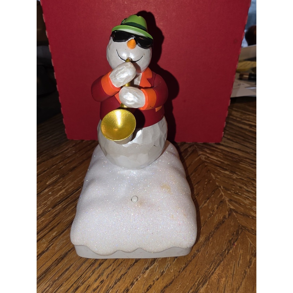 2010 Hallmark Keepsake Saxophone Joe Snowman Band Wireless Sax WORKS Read